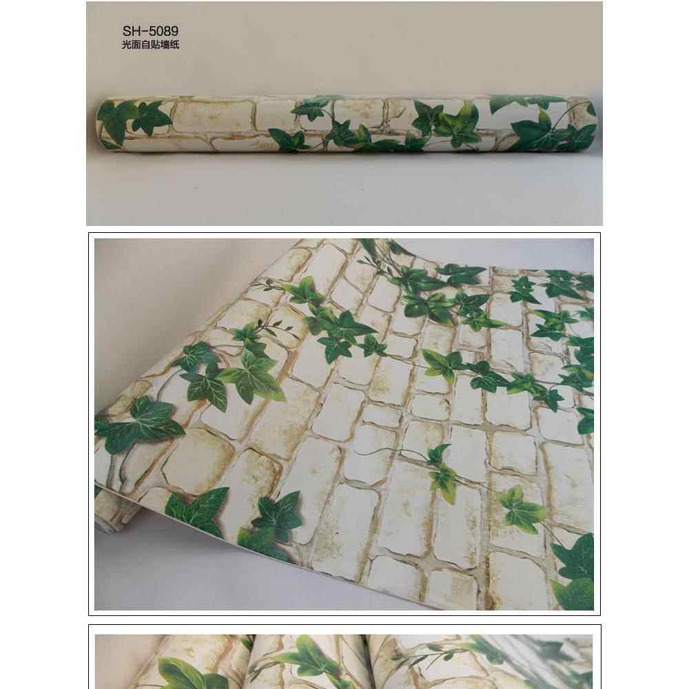 自粘墙纸带胶壁纸客厅家具翻新城墙复古砖块墙贴寝室美化装饰贴纸