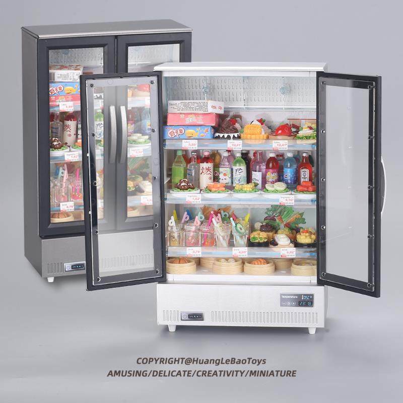 儿童仿真双开门大冰箱男女孩微缩迷你食玩摆件厨房过家家玩具礼物,玩具/童车/益智/积木/模型,过家家玩具,淘宝优惠券,粉丝福利购,淘宝优惠卷