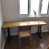 简约 作台用公画桌实家木做旧餐桌复古办电脑桌 高档美式 老松木工