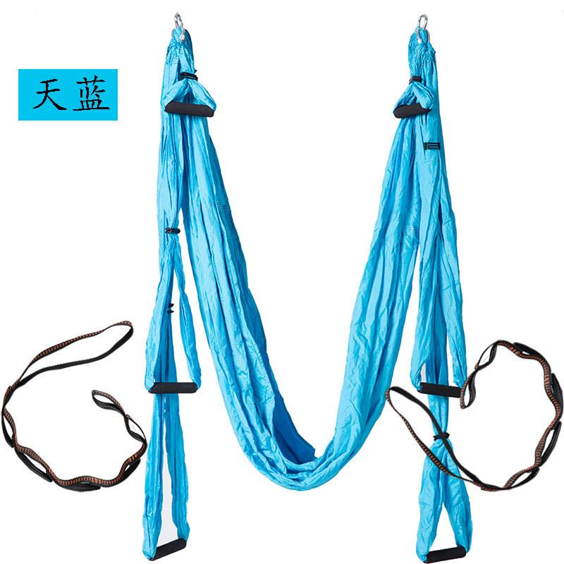 空中瑜伽吊床套装配菊花延长带伸展带YogaHammock无弹力室内吊床