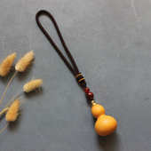 红绳天然真小葫芦手捻把件挂包床头挂室内卧室挂件男女送礼挂链i.