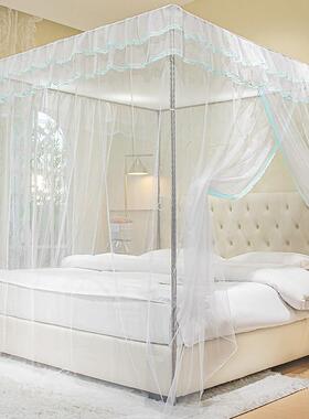 2025新款纹单开 TOQ门蚊帐家卧室帐1.5用米1.8M单子双人落地式一