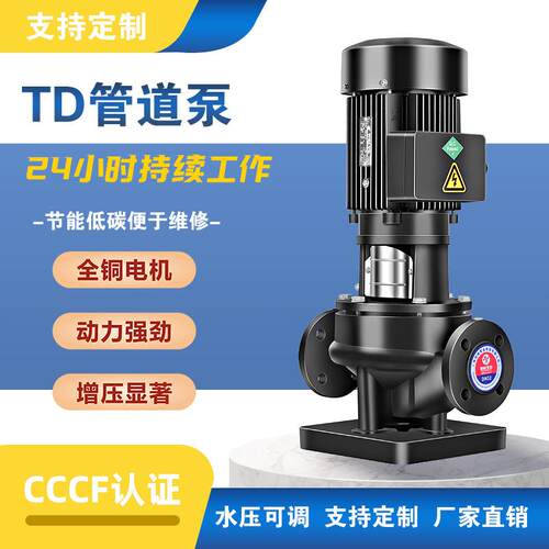 TD管道循环泵立式单级空调离心泵供暖管道排污泵铸铁大流量增压泵