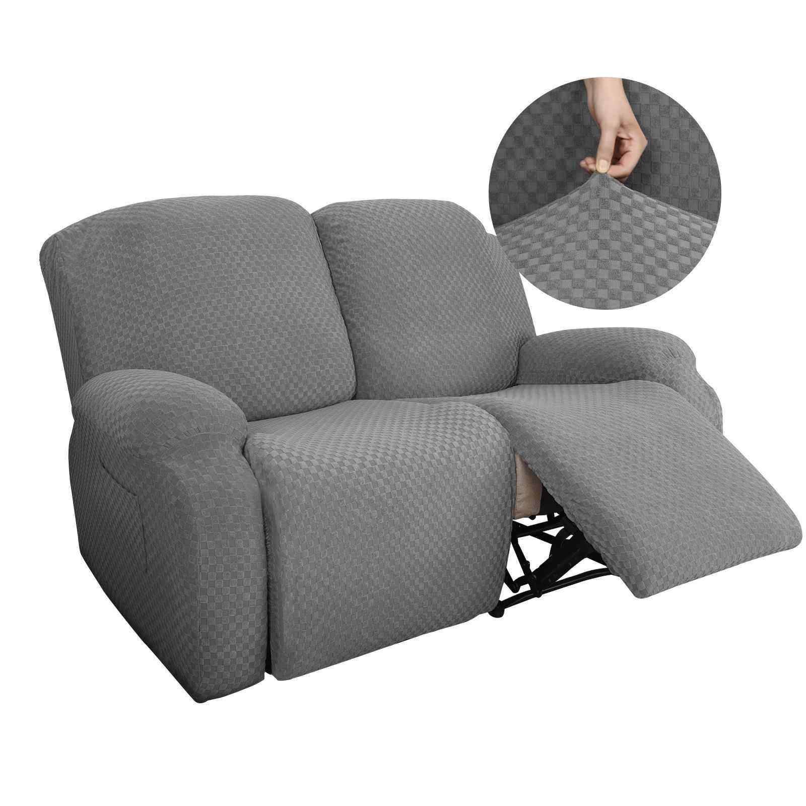 简约加厚沙发套罩弹方块提花力全包摩沙发按套罩椅电动功能摇躺椅