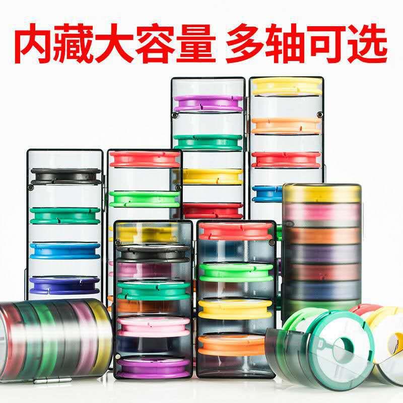 新款直销供应彩虹硅胶主线盒 主线轴便携硅胶线轴 垂钓配件渔具用