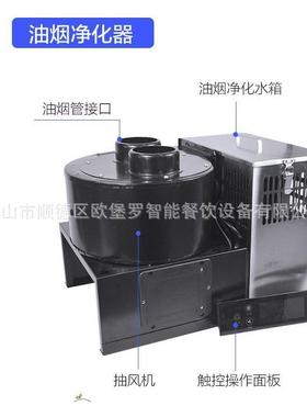 堡罗商用下排净净化箱火锅滤烧欧烤一OGY体桌自带过油烟化器厂家