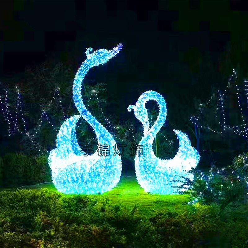 户外防情侣造型灯卡通小猪动物造型灯梦幻灯光节LED亮化灯