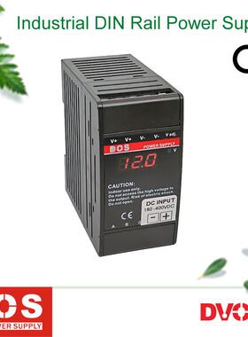 直流300V输入DC12V7.5A工业级导轨式开关电源90W12V电压数显
