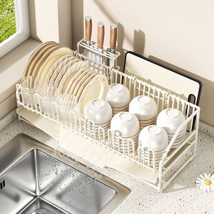 厨房多功能置物架碗碟刀具沥水架小型窄款碗筷碗盘餐具菜板收纳层