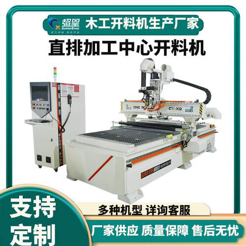 全屋家具数控下料切割生产板式橱柜门全自动直排换刀加工中心厂家