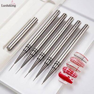 5PCS Nail Art Liner Brushes Hand Painted Brush Acrylic UV Ge