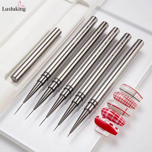 5PCS Nail Art Liner Brushes Hand Painted Brush Acrylic UV Ge