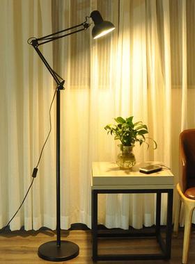 高档落地灯客卧室厅书房桌现代简约红极风简轻奢insLED遥网控立式