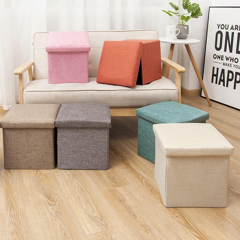 简约家居多功能创意收纳凳换鞋凳可折叠储物凳子