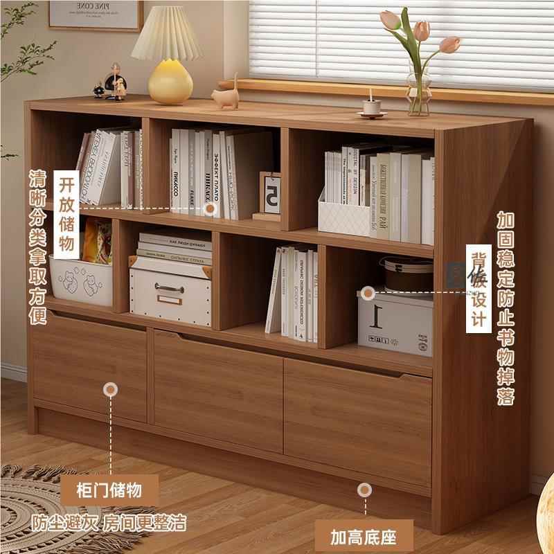 沙发后置物架书柜沙发边柜储物柜一体客厅展示柜靠墙收纳矮柜书架