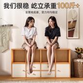 书储物一发体靠墙落地置物架学柜生家用客厅沙边柜格子柜柜smq书