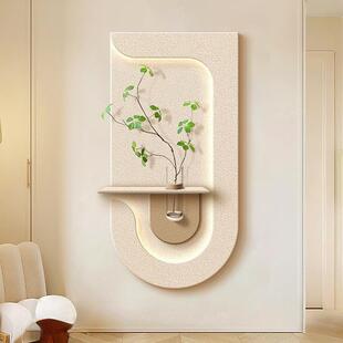 水培绿植玄关装 饰画砂岩立体入户走廊尽头挂画客厅墙面壁画简约风