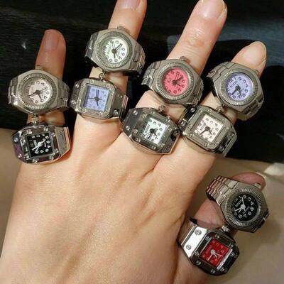 Vintage Punk Finger Watch Mini Elastic Strap Alloy Watches C