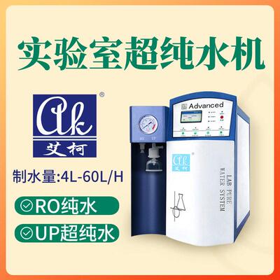 艾柯三级水设备 50L/H 材料分析超纯水机可靠性分析实验室纯水机