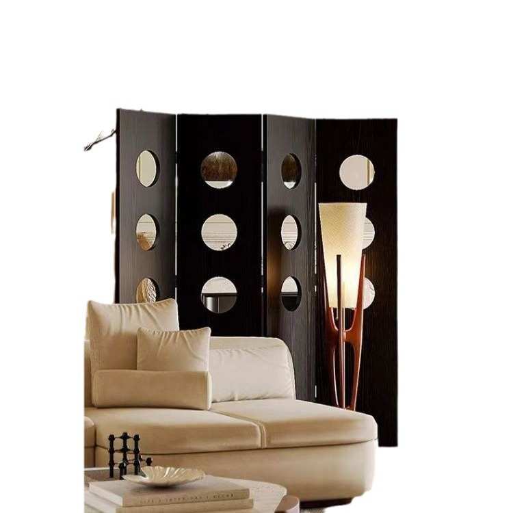 法式镂空屏风隔断客厅办公室折叠挡板现代简约入户玄关屏酒店遮挡