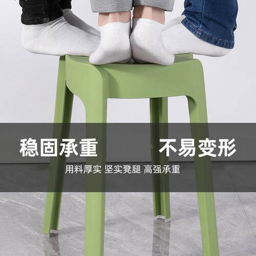 新款直销塑料凳子家用圆凳简约板凳可叠放摞叠风车凳子摆摊凳餐桌