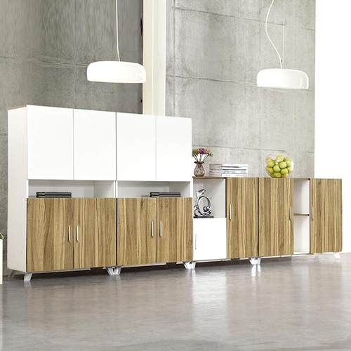 木质文件柜矮柜打印机地柜办公室柜移动柜办公家具带锁文件柜