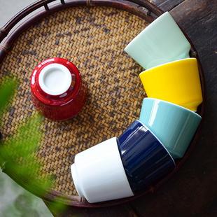 陶瓷品茗杯斗笠茶杯功夫茶具个人单杯主人杯小茶碗家用茶盏喝茶杯