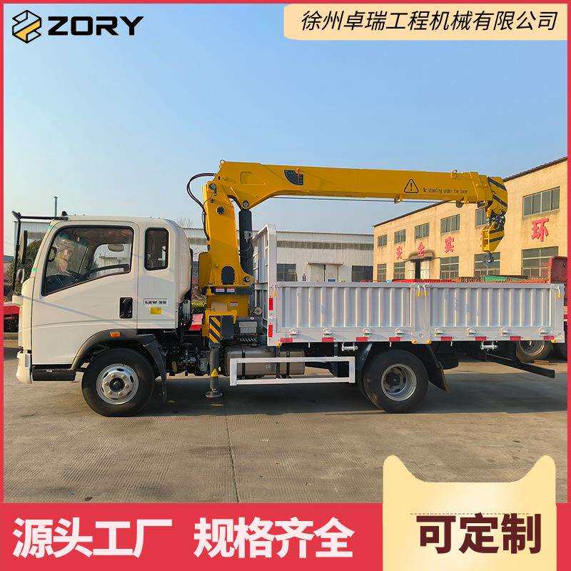 6.3吨直臂随车吊小吨位6吨5吨工程建筑液压装卸伸缩吊臂车载吊机