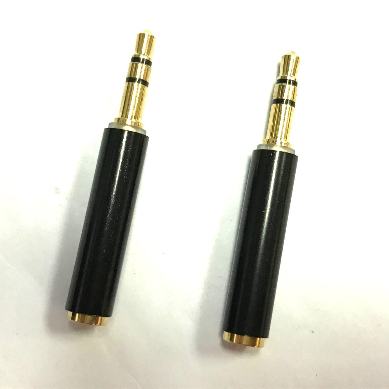 全铜3.5立体公转3.5四节母转接头/手机转麦克风 电脑 相机转接头