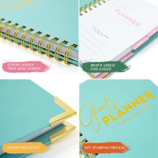 weekly diary goal daily agenda notebook plan planner monthly
