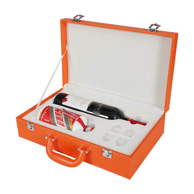 定 做葡萄酒2支装现货高档木盒通用包装礼品盒皮盒空盒双支红酒盒