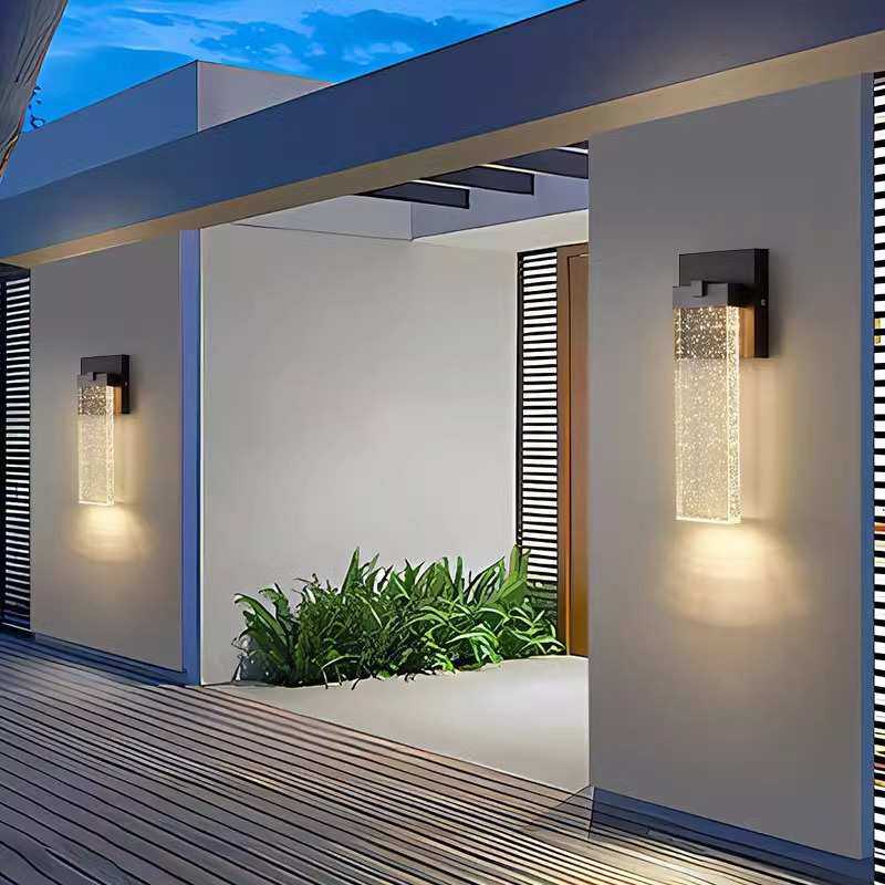 轻奢户外防水壁灯简约现代庭院阳台别墅大门水晶壁灯,家装灯饰光源,户外壁灯,淘宝优惠券,粉丝福利购,淘宝优惠卷
