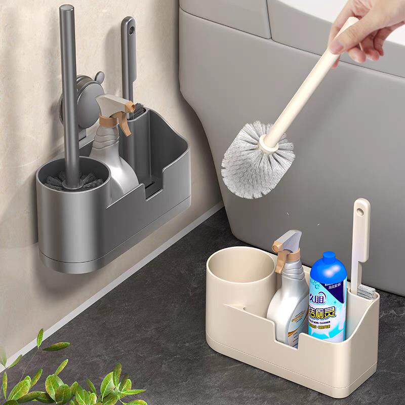 直销新款吸盘马桶刷ABS塑料家用无死角厕所刷子卫生间置物架马桶
