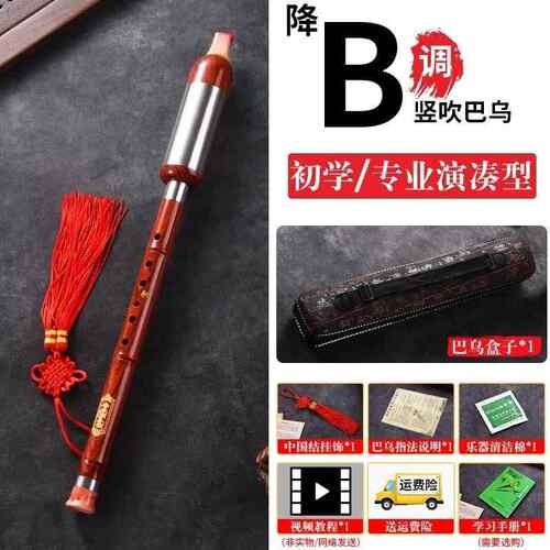 正品巴乌横吹脂竖C吹仿红木调B调G调F小调学生成人演奏初学乐树器