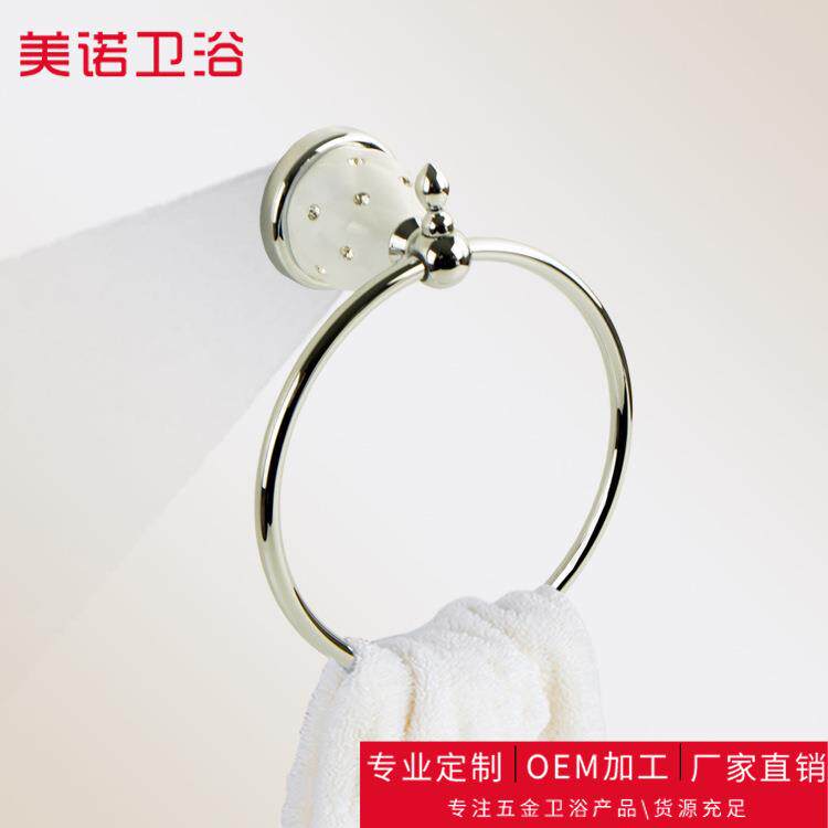 厂家直供新款欧式毛巾环浴巾杆浴室挂件套装浴巾挂环卫生间置物架