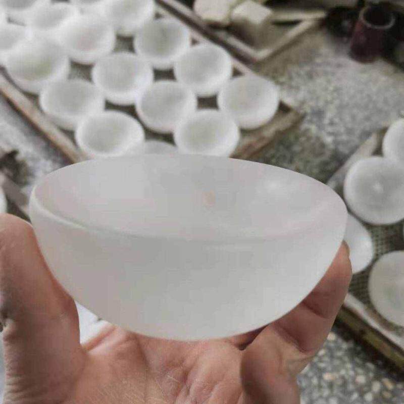 冥想碗消磁碗六边形批发石膏石膏矿石碗圆形透明碗摆件