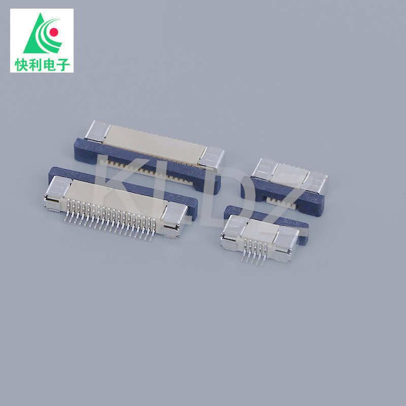 FPC连接器接插件系列 0.5Mmm H2.0拉拔式下接4-80P扁平电缆线