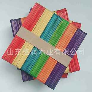 厂家生产彩木色雪条棒1制14雪糕棒圆棍圆木0101棒手创意diy木工