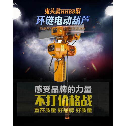 环链电动葫芦 1T2t3吨挂钩/运行式4m6米9M链条提升吊机货梯提升机
