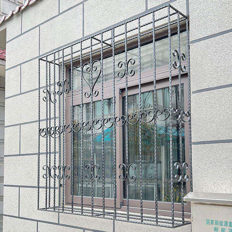 上海工厂铁艺防盗实心钢防护窗网儿童安全防护窗护栏别墅窗户防盗