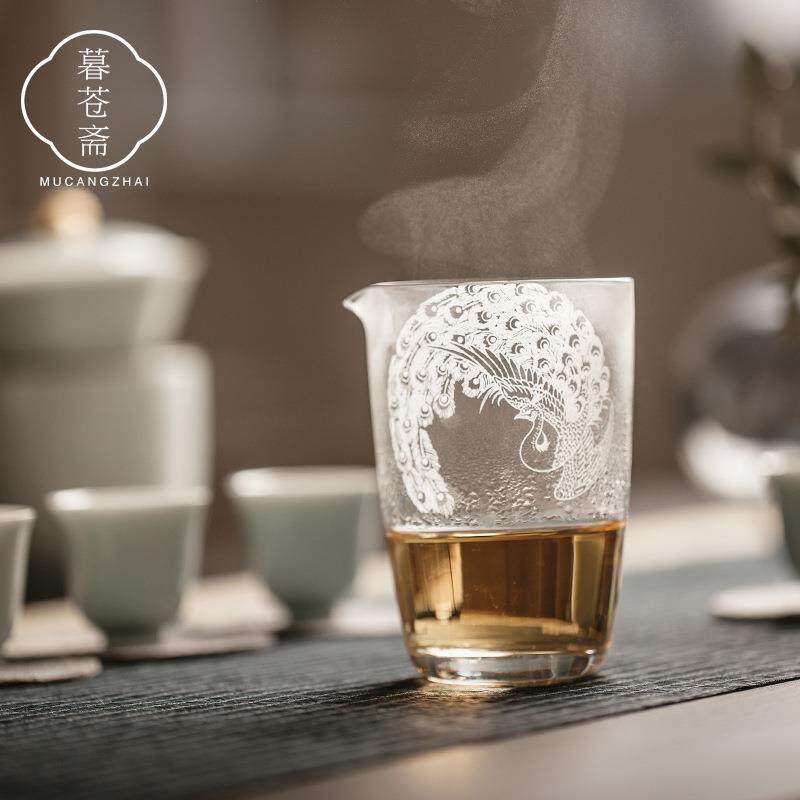 玻璃公道杯孔雀松风日式加厚创意茶海功夫茶具分茶器茶杯