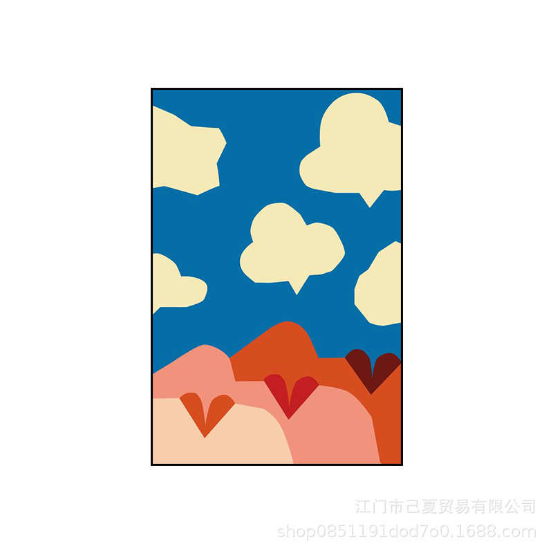 卧室可爱插画挂画床头小众水果客厅装饰画艺术餐厅风壁画ins北欧图片