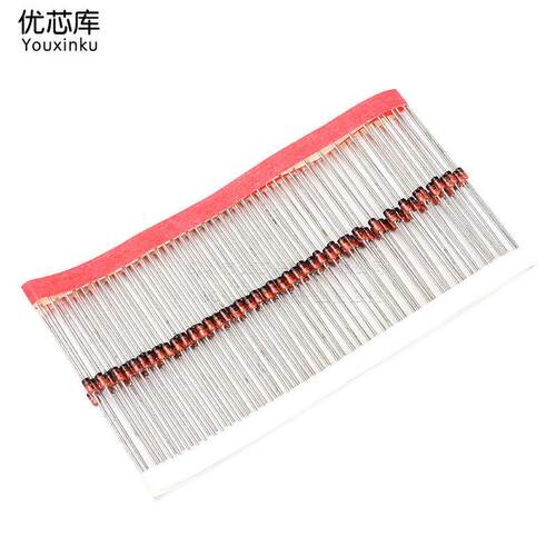 1W直插编带稳压二极管4.3V/4.7V/5.1V/6.2V/6.8V/玻璃稳压管