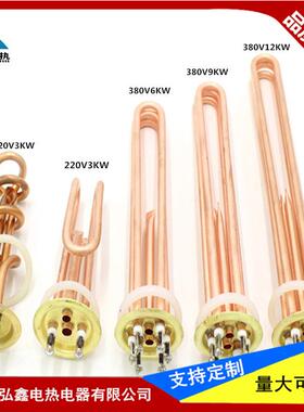 63盘380V9KW铜开水器电热管 开水器加热管 开水器电加热管