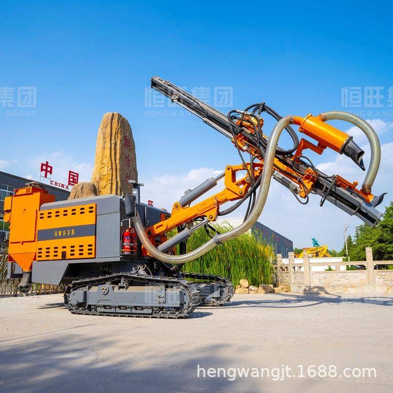 矿山用潜孔钻车履带一体式潜孔钻机自带空压机潜孔钻带集尘潜孔