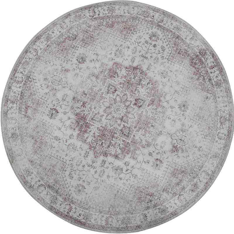 高档波斯地毯式欧式美式风格中复古间可水洗厅茶几沙发圆客形衣帽