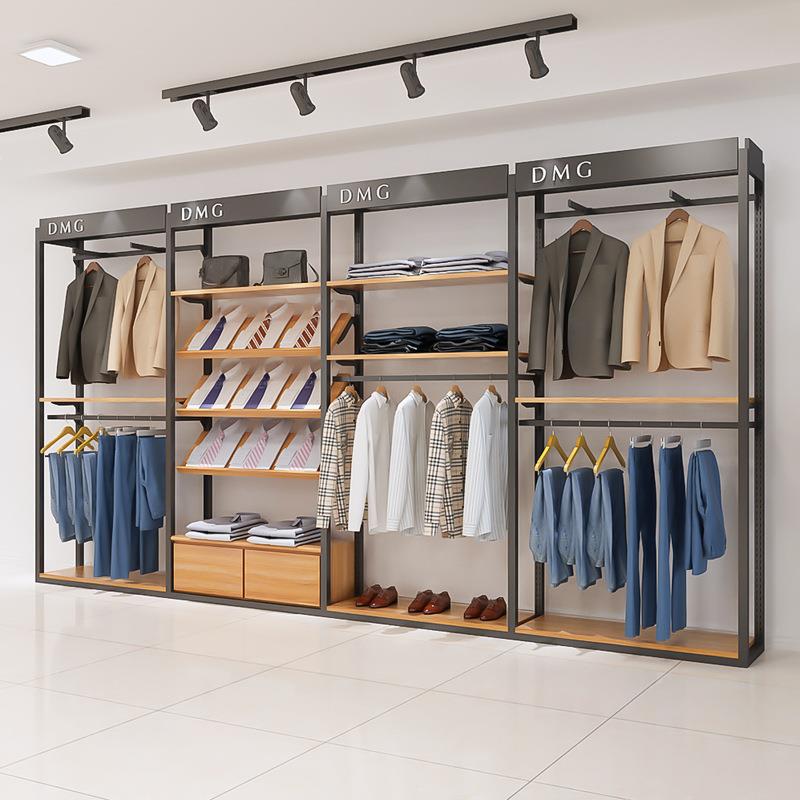 服装店展示架挂衣架陈列架落地式商场衣服架子男装货架潮流展示柜