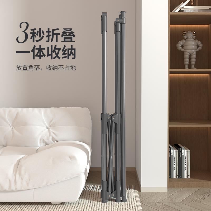 折叠晾衣架室内家用不占地落地简易卧室挂衣架免组装阳台晾衣神器