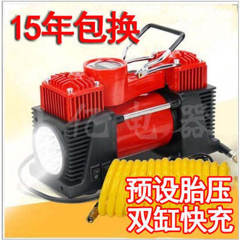 双缸车载充气泵 汽车充气泵 电动轮胎打气泵 12V便携式高压打气筒