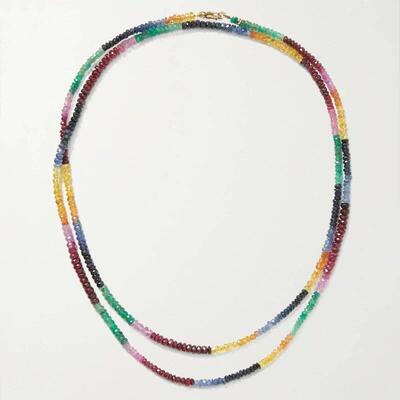 ce Natural Stone Tourmaline Long Necklace Party Gift for Her